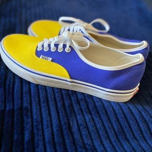 Custom Vans Yellow & Blue